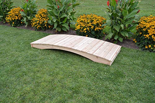 Backyard Crafts Amish-Made Cedar 3' x 4' Garden Bridge Gray Stain