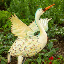 Set of 6 Assorted Metal Garden Herons/Cranes (White Herons (Set of 6))