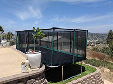 Galactic Xtreme Gymnastic Rectangle Trampoline with Safety Net 10x17 Ft Black and Green
