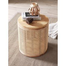 Chicken Couch End Table Rattan Living Room Side Table Round Living Room Sofa Coffee Table Balcony Leisure Storage Corner Table Corner Tables for Living Room