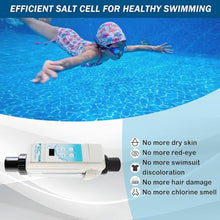 Salt Water Pool Chlorinator System, Pool Electrolytic Salt Chlorine Generator System, for Inground Pools Saltwater Pool System, LED Control Panel, Self Cleaning Function Up to 22,400 Gallons Pool