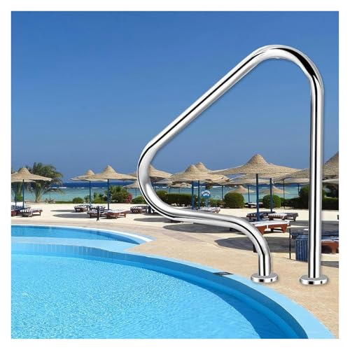 Pool Handrail, Stainless Steel Pool Railing, 304 Stainless Steel Safety Water Grab Bars Non-Slip Stair Railing for Spa Outdoor Indoor Inground Pools