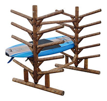 Log Kayak Rack 10 Place SUP Surfboard Rack Canyon Brown Finish