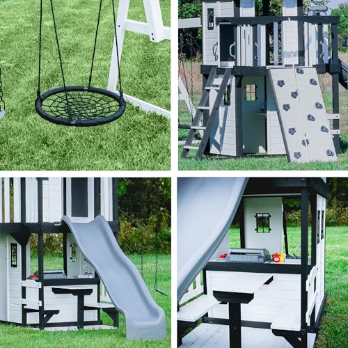 Backyard Discovery Canyon Creek Cedar Swing Set White