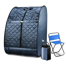 Etsuosy Portable Steam Sauna for Home, 3L 800W Portable Full Body Sauna, Sauna Tent with Steamer, Chair, Remote Control Included,Black