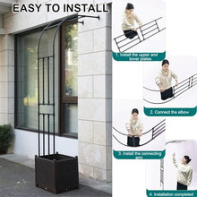 Sturdy Metal Half Side Garden Arch White Trellis for Climbing Plants Decorative Pavilion 180x240x50 cm Outdoor Garden Support Structure