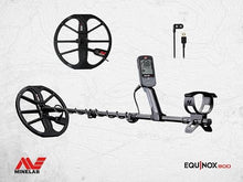 MINELAB Equinox 900 Multi-Frequency Collapsible Metal Detector for Adults with EQX 11" & 6” Waterproof Double-D Coils (Option for 6 Single Frequencies, 4 Detect Modes, Wireless Headphones Included)