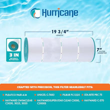 Hurricane Filters 12 Pack HF7483-04 Advanced Pool Filter Cartridge for PA81-4-M, Unicel C-7483, Filbur FC-1225, SwimClear C3030, 3025, 3020, Super-Star-Clear C3000, C3000S, C-570