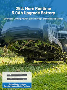 Litheli 40V Lawn Mower Electric, Push Mower, Lawnmower Battery Cordless