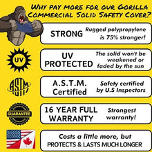 Freetime Fun Gorilla Solid Safety Cover for 18' x 36' Inground Pool