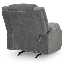 Duke Power Rocker Recliner Chair, Pillow Top Arms, USB Ports, Gray Velvet