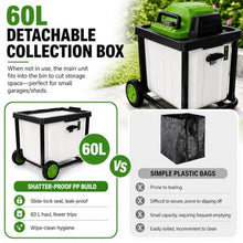 MIAOXIAOLONG 1.8" Electric Wood Chipper, 60L Collection Bin Electric Mulcher Chipper Shredder, Wood Chipper with Max 5000RPM Motor Speed, Easy-Cleanup, for Twigs and Branches