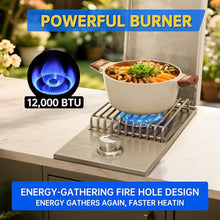 Built-in Side Burner for Outdoor Kitchen, Propane & Natural Gas, 304 SS