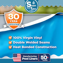 Smartline 24 ft Round Swimming Pool Liner | Solid Blue