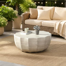 MgO Cement Coffee Table,Tea Cocktail Center Table for Indoor & Outdoor