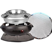 Smokeless Charcoal Barbecue Grill, Multi-Functional Household And Commercial Barbecue Pot, Charcoal Cast Iron Barbecue Pan, Barbecue Pan,H