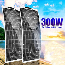 300W/150W 18V Solar Panel Semi-Flexible Monocrystalline Solar Cell DIY Cable Waterproof Outdoor Car RV Rechargeable Power System (150w) (150w)