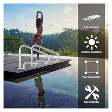 Pool Handrail Pool Stair Rail Pool Railings Pool Handrail Pool Handrails Deck Bracket, 304 Stainless Steel Pool Railing, Silver Pool Safety Handrail(1pcs)