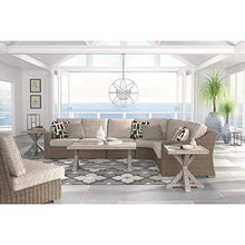 Misc Beige Outdoor Armless Chair by Aluminum Resin Wicker Cushion Included