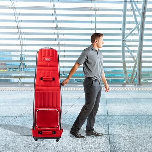 Izzo High Roller Golf Travel Bag - Golf Club Travel Cover - Red/White