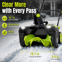 Walk-Behind Snow Blower, 40V Snow Clearing Machine for Driveways 4Batt