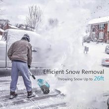 Brushless Electric Snow Blower with Battery and Charger, Efficient Snow Removal, Retractable Snow Thrower for Driveway Winter Snow Removal(One Battery)