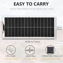 XINPUGUANG 800w 24V Solar System Kit 100w Flexible Solar Panels Monocrystalline Cell Module 2000w 110v Inverter ，12v/24v 45A Controller Off Grid Solar Battery Charge for RV,Cabin,Tent,Boat (800W)