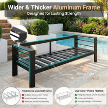 Solaste Aluminum Outdoor Patio Furniture Set, 4 Seats Patio Sectional Sofa with 5" Thick Cushion, Outdoor Patio Set with Coffee Table for Porch, Backyard, Deck, Yard, Light Grey