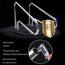 BSNANCA Pool Handrails 31.5x31.5 inches 304 Stainless Steel Handrail Pool Railing 304 Stainless Steel Safety Products for Inground Pool, 2 Packs (1mm) ()