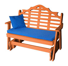 A & L Furniture Co. Marlboro Recycled Plastic 5ft Glider Chair Al Orange