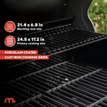 Megamaster Propane 4-Burner Gas Grill, Side Table wiht Warming Rack & Hook
