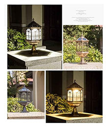 ALDEPO Courtyard Light Outdoor Pillar Lamp Garden Courtyard Fence Column Step Corridor Street Garden Fence Parking Lot Lighting (Color : Animal Horse)