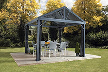 Sojag 10' x 10' Sanibel I Hardtop Gazebo Outdoor Aluminum Frame Light Grey