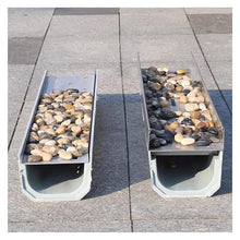 Stainless Steel Trench Drain Kit - Rectangular Linear Shower Drain with Grate for Indoor and Outdoor Use(100x11x20cm)