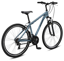Schwinn Network 1 Hybrid Bike Men Women 700c 21-Speed 17-Inch Aluminum Frame Front Suspension Blue Grey