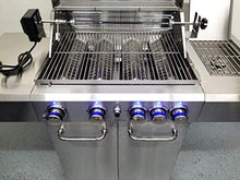 MCP Island Grills Stainless Steel Propane or Natural Gas BBQ Grill, with 5 Burners, Rotisserie, Side Burner, and Free Protective Cover