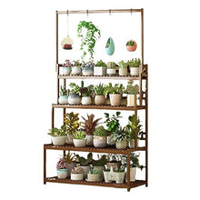 Hanging Plant Stand Indoor Bamboo Tall Plant Shelf For Multiple Plants Flower Stand Coat Rack Stand For Window Plant Ladder Frame Indoor Garden Balcony Home Decor Living Room Flower Display Rac
