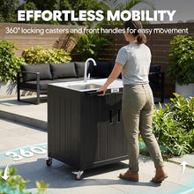 Feasto Modular Outdoor Kitchen Island with Stainless Steel Sink and Faucet