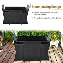 DUYHBAWRS 3PCS Patio Rattan Furniture Set Cushion Sofa Armrest Garden Deck White Easy to Assemble