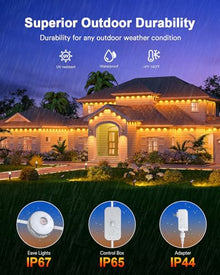 Lumary Permanent Outdoor Lights Max, 105FT with 80 LED Eave Lights 4800LM