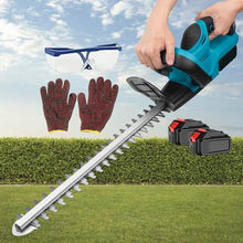 Cordless Hedge Trimmer - Power Handheld Trimmers, Pruning Shrub Cutting Small Branch Tool, 48 Cm Double-Edged Blade, 3000 mAh Removable Battery, For Bush, Tree, Garden, Lawn,2batteries