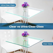 Ultra Clear Glass Table Top 36x60 Inch Rectangle - Low Iron Tempered Glass 1/4 Inch Flat Polished - Replacement for Dining Patio End Tables - Durable Table Protector