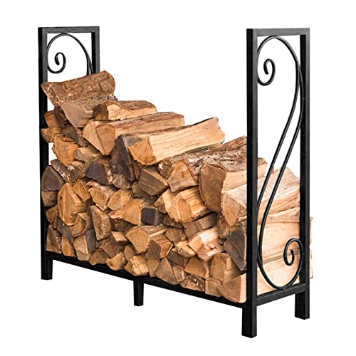Katzowen Indoor Outdoor Log Storage Rack Holder Heavy Duty Rectangle