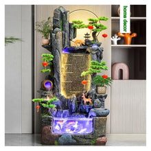 Outdoor Water Fountain Water Fountain with Rockery, Circulating Landscape Fish Tank, Living Room Balcony Office Decorations(Large)