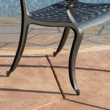 Christopher Knight Home Hallandale 5-Piece Cast Aluminum Outdoor Dining Set Black Sand