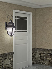 Livex Lighting 2555-29 Outdoor Wall Lantern with Seeded Glass Shades, Vintage Pewter