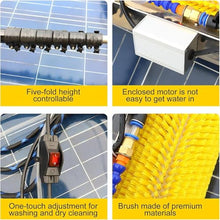 RJYYYDS Electric Pool and Window Cleaning Brush with Extendable Pole, Solar Panel and Photovoltaic Cleaner Kit, 3M Reach for Effortless Maintenance,4m