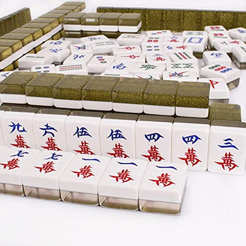 SHATONG Traditional Mahjong Game Set 144 Acrylic Tiles C
