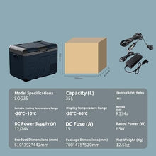 AWMGPDDBTO Mini Fridge Portable Compressor Car Fridge Freezer