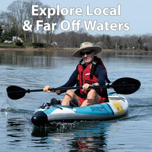 Sea Eagle EZLITE 10 Ultralight Inflatable Kayak White/Turquoise Blue/Yellow
